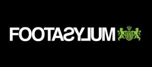 footasylum logo in white text on black background